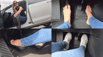 Driving and pedal pumping in different shoes