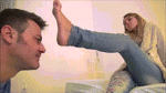 Gabriella - Clean my dirty feet with your tongue!