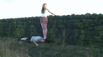 Head Trample In 3 Pairs Of Heels Outdoor