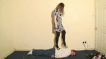 Trampling on a human catwalk