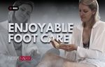 Enjoyable foot care to jerk off