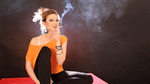 Sexy Smoking in Yogaoutfit