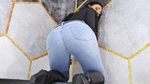 Lady Luciana - Jeans ass worship with small cock measurement